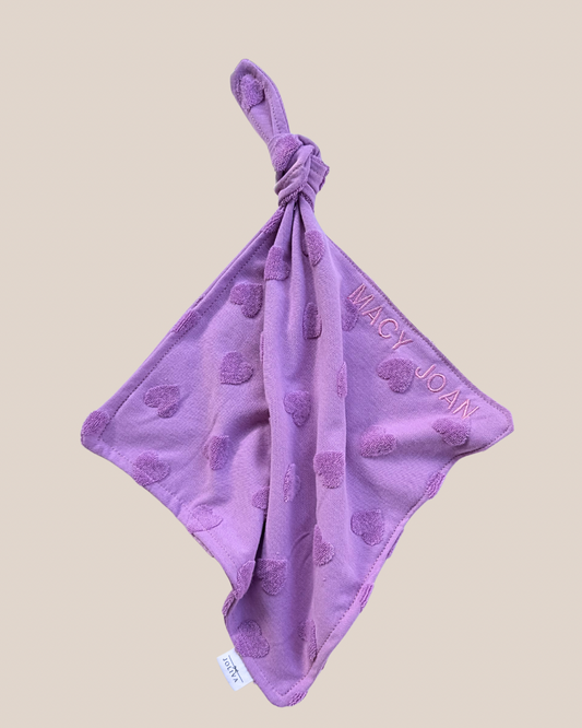 Speendoekje - Badstof Purple Hearts