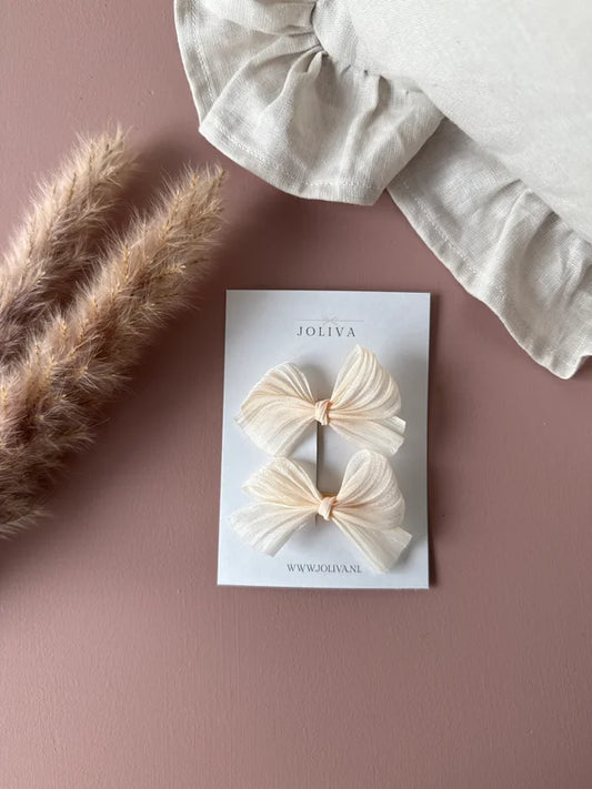 Duo silk strik - Crème