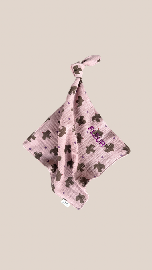 Speendoekje Hydrofiel  - Love Birds Pink