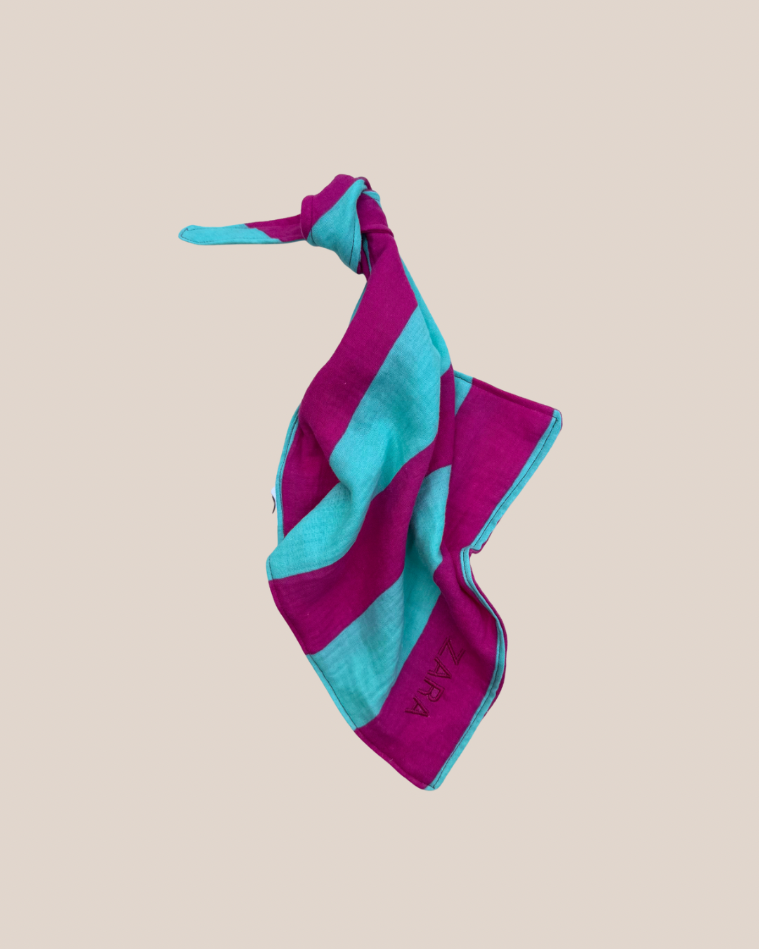 Speendoekje Hydrofiel  - Streep Mintgroen/Fuschia - Studio Joliva