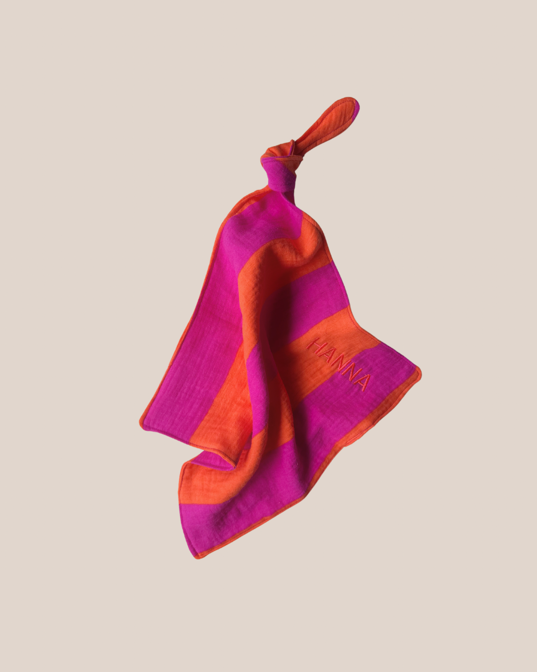 Speendoekje Hydrofiel  - Streep Oranje/Fuschia - Studio Joliva