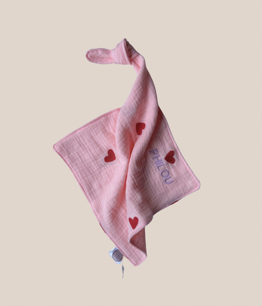 Speendoekje Hydrofiel  - Hartjes