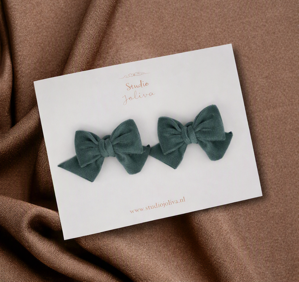 Velvet Mini Strik - Forest Green