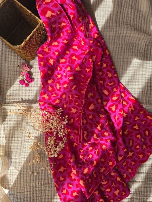 Mousseline Swaddle - Pink Leopard