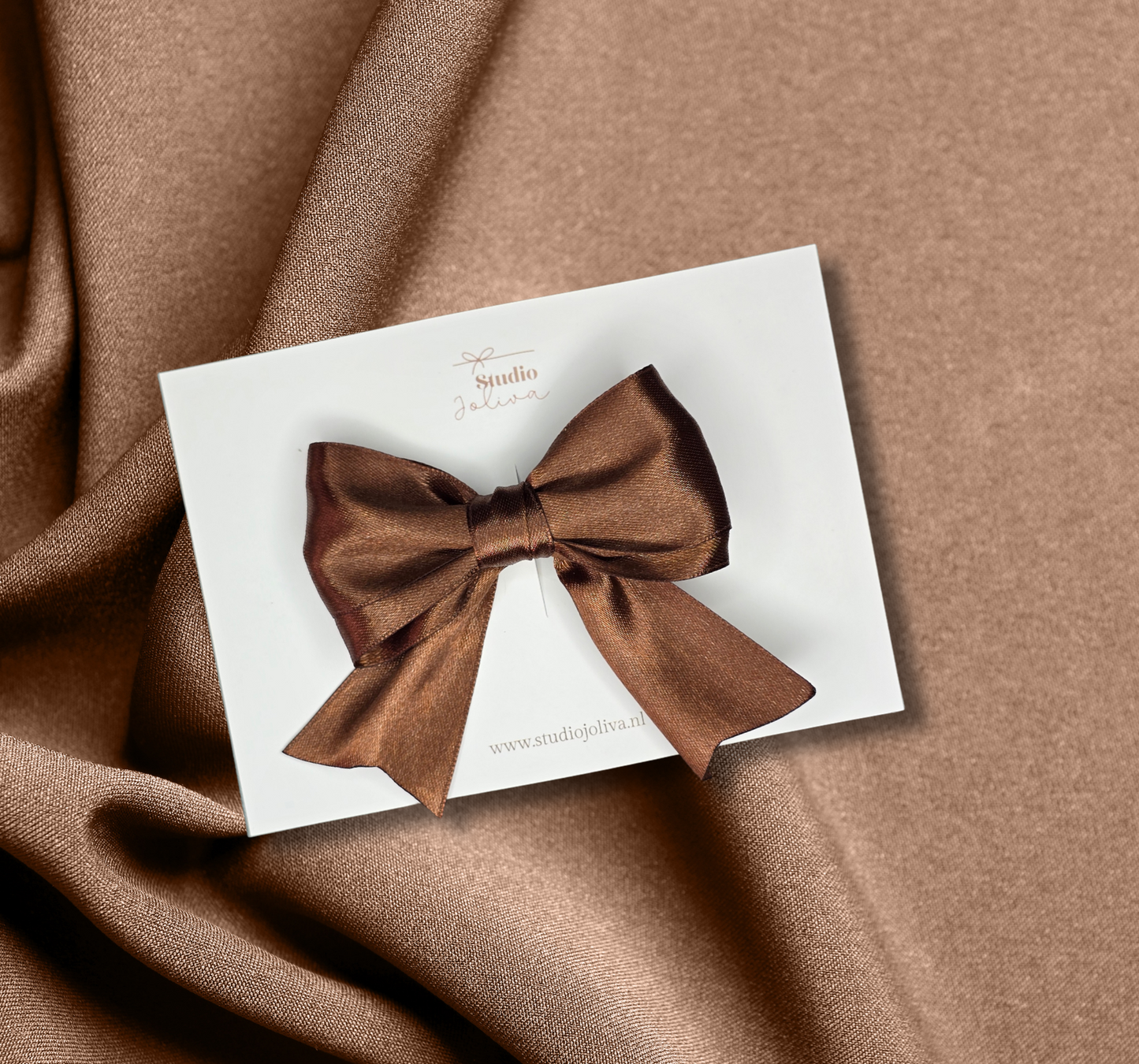Satijnen Strik - Chocolade