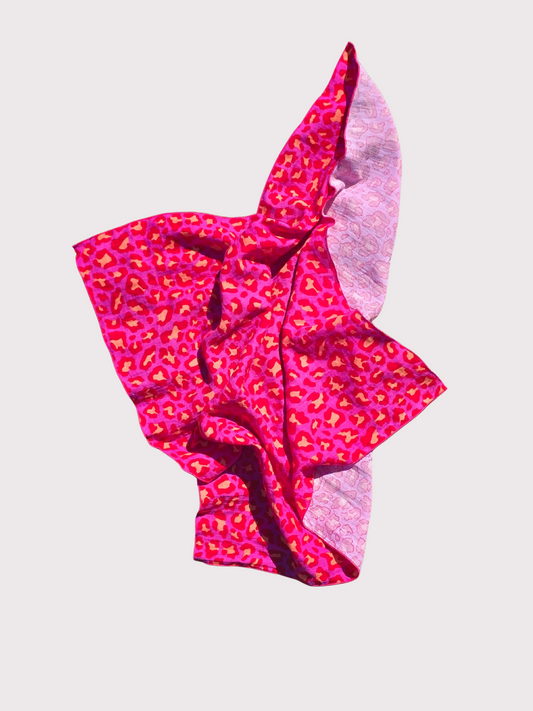 Mousseline Swaddle - Pink Leopard